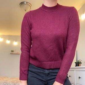Maroon Mock Neck Sweater